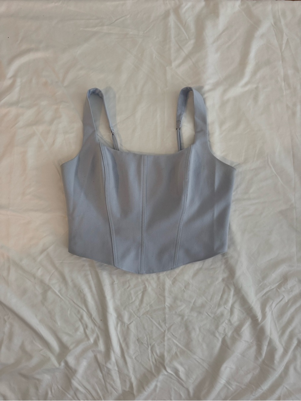 Abercrombie Light Blue Corset Top